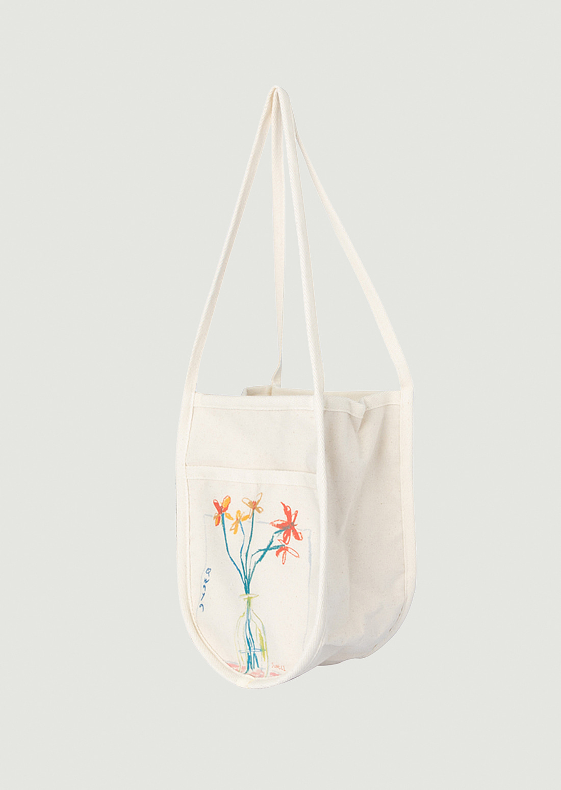 ‘Flower’ Canvas Bag (Ivory)