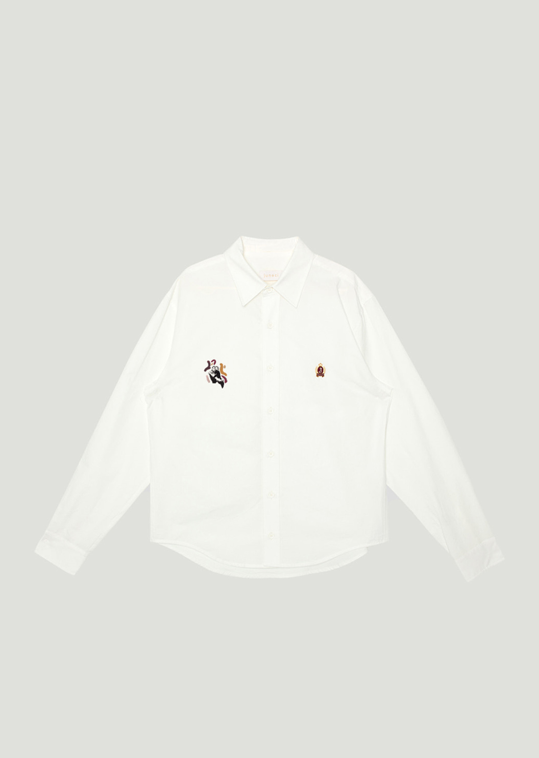 J Emblem Shirt (White) x MIN KYUNGHEE